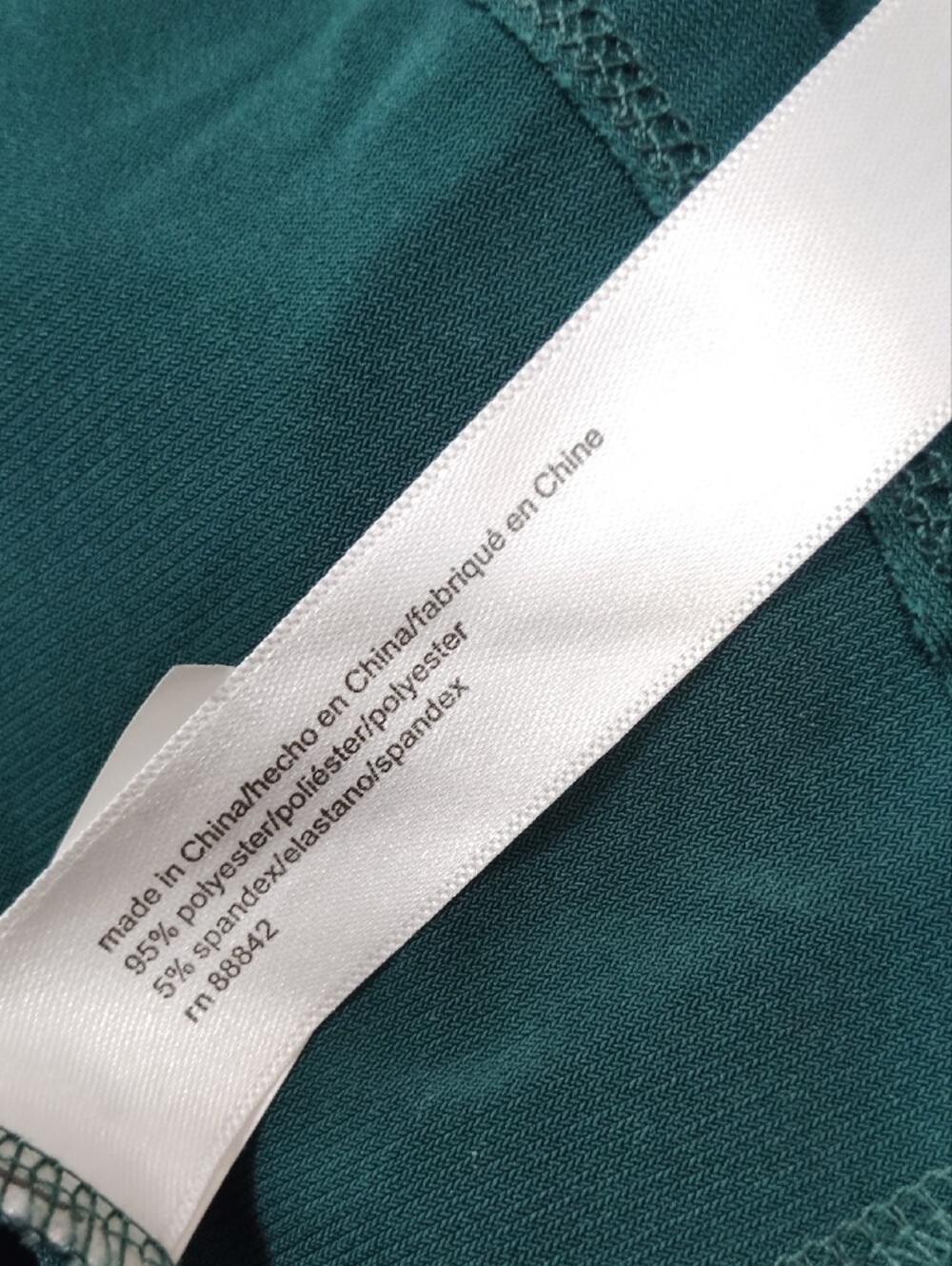 Eloquii Teal Ruched Peplum Long-Sleeve Top - Picture 6 of 6